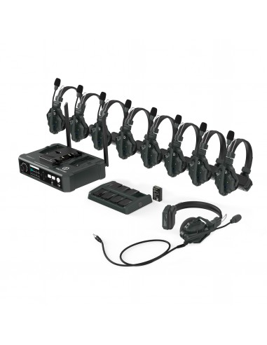 Sistema de intercomunicación inalámbrica de Hollyland SolidCom C1 con 8 auriculares