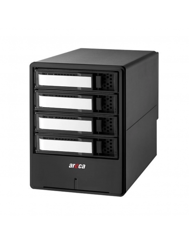 Areca Desktop RAID Thunderbolt4/USB-C, 4x 6Gb/s SAS/SATA HDD's, Fuente de Alimentación Externa