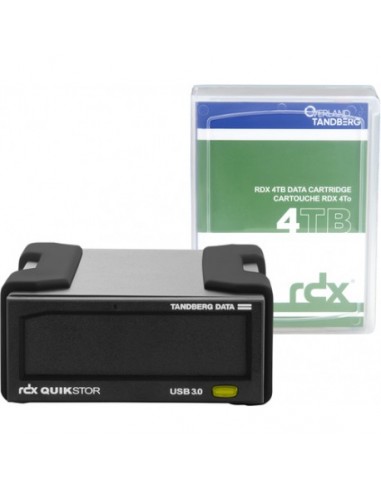 Overland Tandberg RDX Kit de unidad externa con disco duro de 4 TB, negro, USB3+