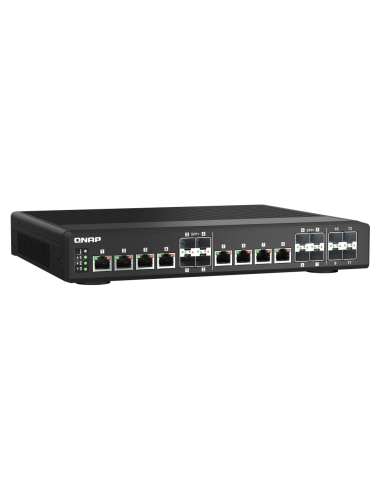 QNAP QSW-IM1200-8C: 8 ports 10GbE SFP+/RJ45, 4 ports 10GbE SFP+, managed switch