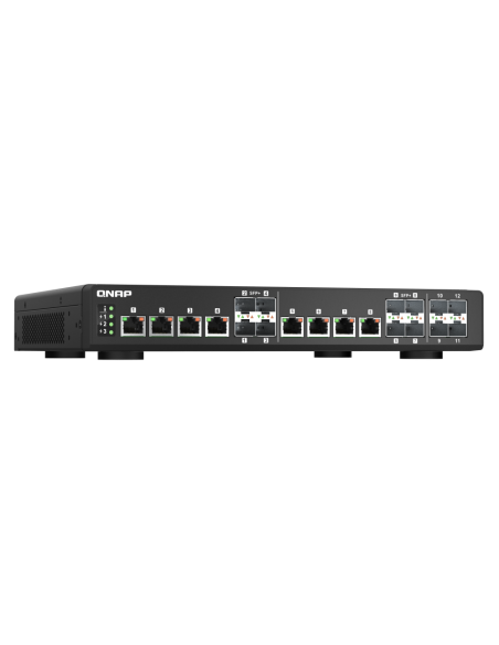 QNAP QSW-IM1200-8C: 8 ports 10GbE SFP+/RJ45, 4 ports 10GbE SFP+, managed switch