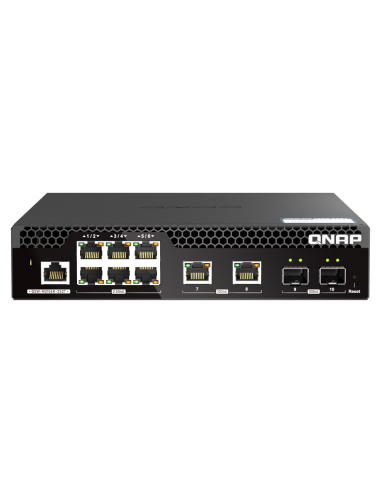 QNAP QSW-M2106R-2S2T, 6x2.5Gbps, 2x10GbE SFP+, 2x10GbE RJ45, web managed switch