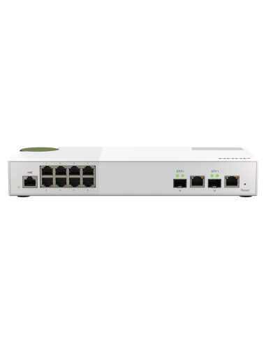 QNAP QSW-M2108-2C: 8 port 2.5Gbps, 2 port 10Gbps SFP+ combo, web managed switch