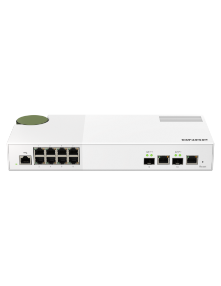 QNAP QSW-M2108-2C: 8 port 2.5Gbps, 2 port 10Gbps SFP+ combo, web managed switch