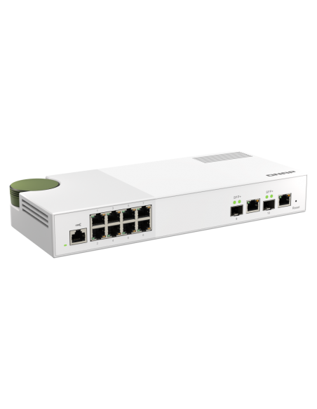 QNAP QSW-M2108-2C: 8 port 2.5Gbps, 2 port 10Gbps SFP+ combo, web managed switch