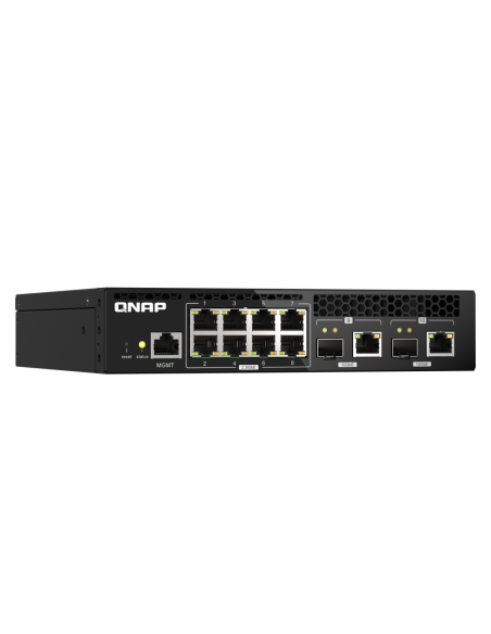 QNAP QSW-M2108R-2C: 8 port 2.5Gbps, 2 port 10Gbps SFP+ combo, rack mountable switch