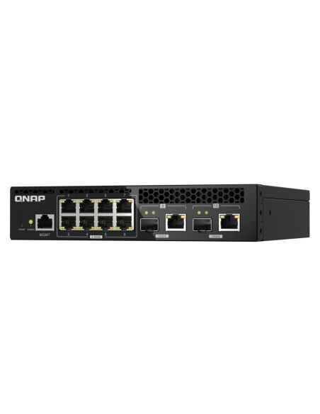 QNAP QSW-M2108R-2C: 8 port 2.5Gbps, 2 port 10Gbps SFP+ combo, rack mountable switch