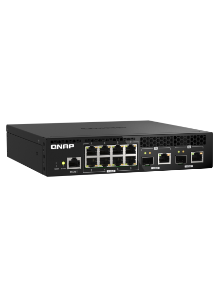 QNAP QSW-M2108R-2C: 8 port 2.5Gbps, 2 port 10Gbps SFP+ combo, rack mountable switch