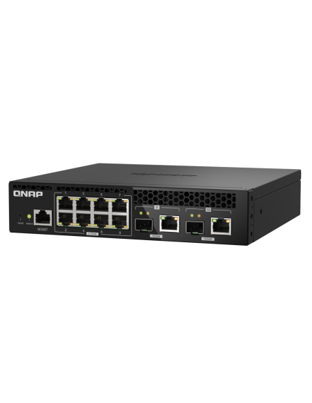 QNAP QSW-M2108R-2C: 8 port 2.5Gbps, 2 port 10Gbps SFP+ combo, rack mountable switch