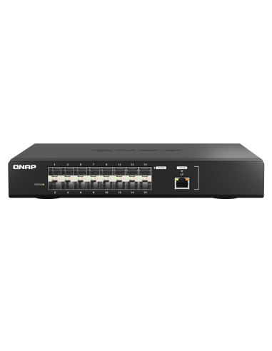 QNAP QSW-M2116P-2T2S: 16 port 2.5GbE PoE RJ45, 2 port 10GbE SFP+, web managed switch