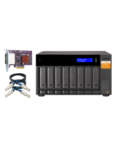 QNAP 8-bay desktop SATA JBOD, with QXP-800eS-A1164 PCIe...