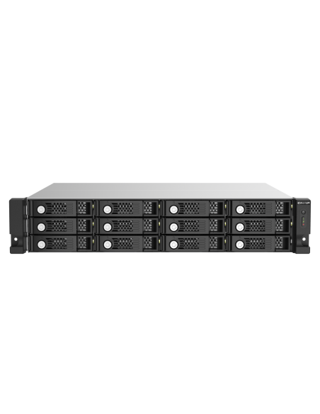 QNAP 12-bay 2U rackmount SAS JBOD, 12Gbps, 2.5/3.5 drives, 4xSFF-8644, redundant PSU.