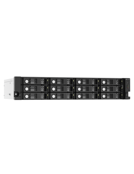 QNAP 12-bay 2U rackmount SAS JBOD, 12Gbps, 2.5/3.5 drives, 4xSFF-8644, redundant PSU.