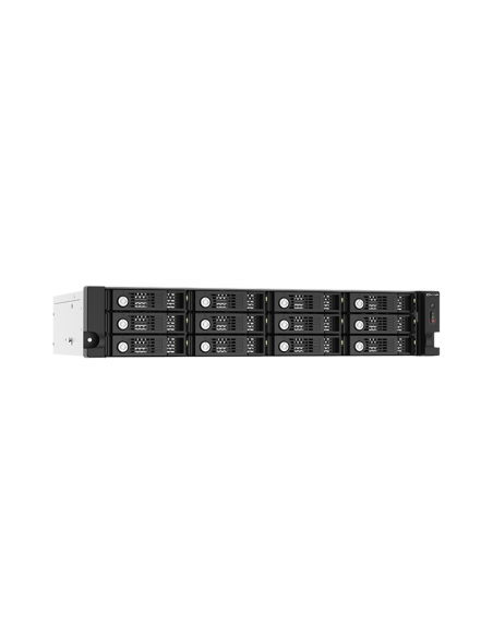 QNAP 12-bay 2U rackmount SAS JBOD, 12Gbps, 2.5/3.5 drives, 4xSFF-8644, redundant PSU.