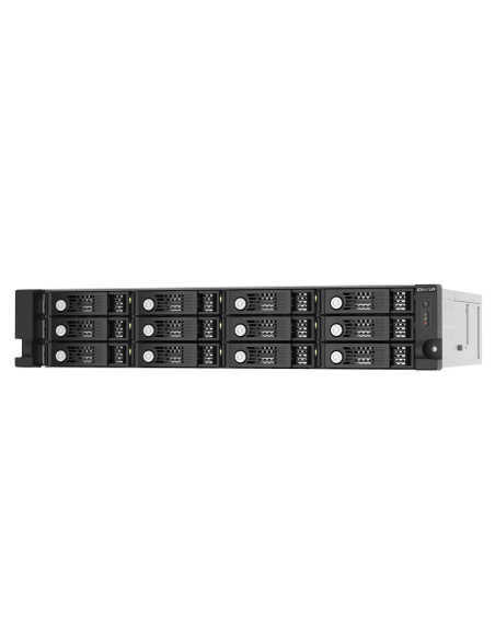 QNAP 12-bay 2U rackmount SAS JBOD, 12Gbps, 2.5/3.5 drives, 4xSFF-8644, redundant PSU.