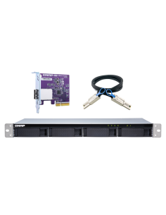 QNAP 4-bay 1U rackmount SATA JBOD, with QXP-400eS-A1164... 2