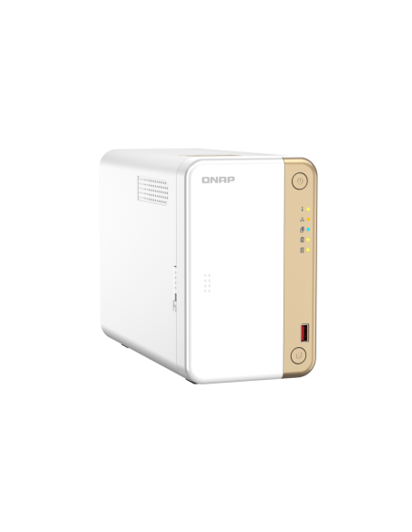 QNAP 2-Bay desktop NAS, Intel Celeron N4505, 4GB RAM, 2 x 3.5/2.5 bays, 2 x M.2, 1 x 2.5GbE, HDMI, 2 x USB 3.2 Gen 2 Type-A + 2 x USB 2.0