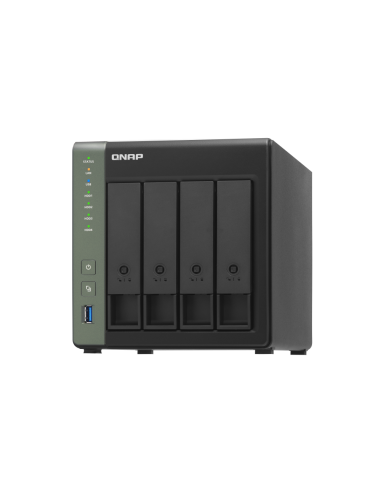 QNAP 4-bay NAS, quad-core, 2GB RAM, 10GbE, 2xGbE, encryption, expandable