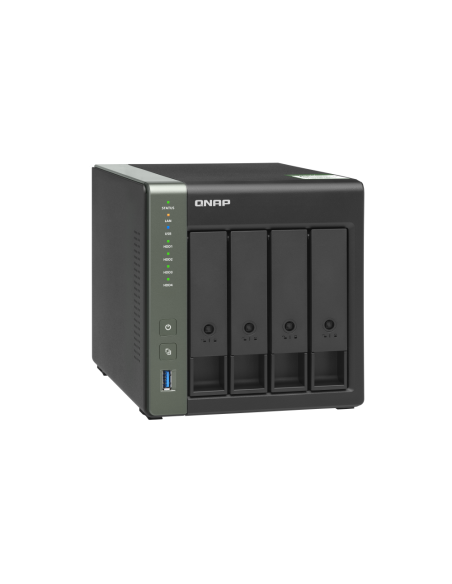 QNAP 4-bay NAS, quad-core, 2GB RAM, 10GbE, 2xGbE, encryption, expandable