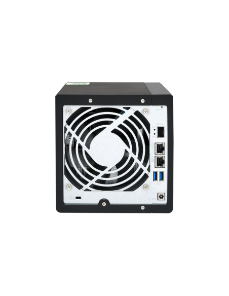 QNAP 4-bay NAS, quad-core, 2GB RAM, 10GbE, 2xGbE, encryption, expandable