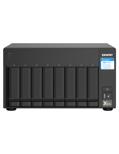 QNAP 8-bay NAS, 64-bit quad-core, 4GB RAM,...