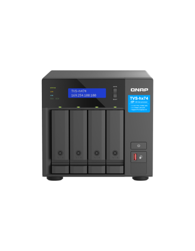 QNAP 4-bay QuTS hero NAS, Intel Pentium Gold G7400, 8GB DDR4, 4x2.5/3.5 SATA, 2x2.5GbE, M.2 PCIe Gen3 x2, HDMI, 250W PSU