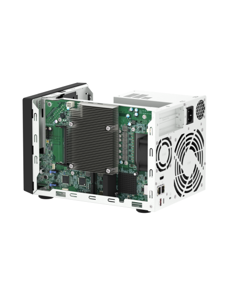 QNAP 4-bay QuTS hero NAS, Intel Pentium Gold G7400, 8GB DDR4, 4x2.5/3.5 SATA, 2x2.5GbE, M.2 PCIe Gen3 x2, HDMI, 250W PSU
