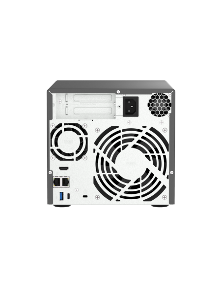 QNAP 4-bay QuTS hero NAS, Intel Pentium Gold G7400, 8GB DDR4, 4x2.5/3.5 SATA, 2x2.5GbE, M.2 PCIe Gen3 x2, HDMI, 250W PSU