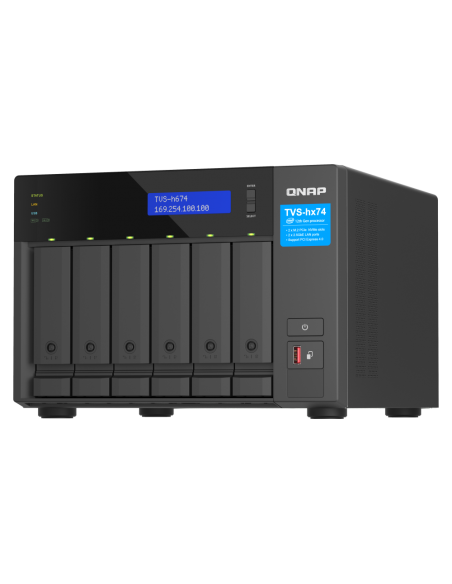 QNAP 6-bay QuTS hero NAS, Intel Core i5, 32GB DDR4, 6x2.5/3.5 SATA, 2x2.5GbE, M.2 PCIe Gen4 x4, HDMI, 250W PSU