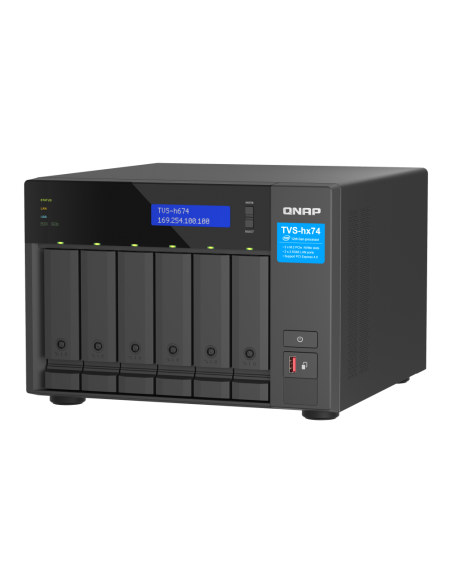 QNAP 6-bay QuTS hero NAS, Intel Core i5, 32GB DDR4, 6x2.5/3.5 SATA, 2x2.5GbE, M.2 PCIe Gen4 x4, HDMI, 250W PSU