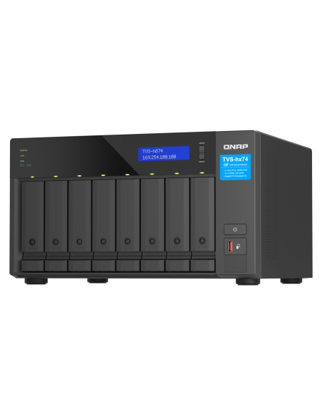 QNAP 8-bay QuTS hero NAS, Intel Core i5, 32GB DDR4, 8x2.5/3.5 SATA, 2x2.5GbE, M.2 PCIe Gen4 x4, HDMI, 250W PSU