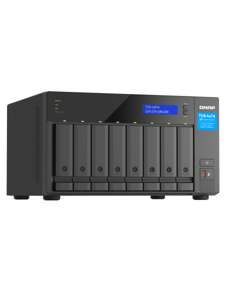 QNAP 8-bay QuTS hero NAS, Intel Core i5, 32GB DDR4, 8x2.5/3.5 SATA, 2x2.5GbE, M.2 PCIe Gen4 x4, HDMI, 250W PSU