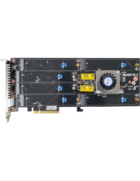 Areca Controlador RAID Areca M.2, PCIe 4.0 x10, 6x M.2 (2280, 22110), PLP, Full Height