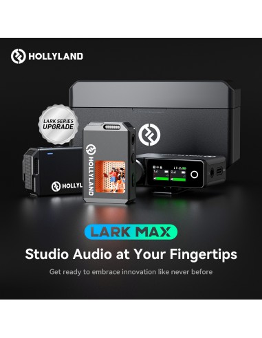 Hollyland LARK MAX DUO Kit 2 Micrófonos y receptor Inalámbricos con  grabación 250m