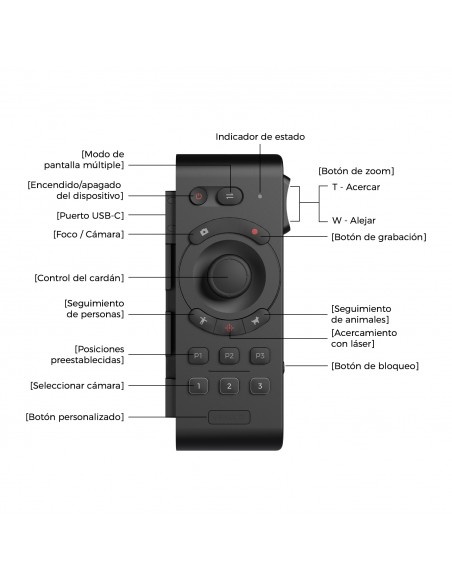 OBSBOT Remote Control for TAIL 2 and TAIL AIR PTZ Camera with AI