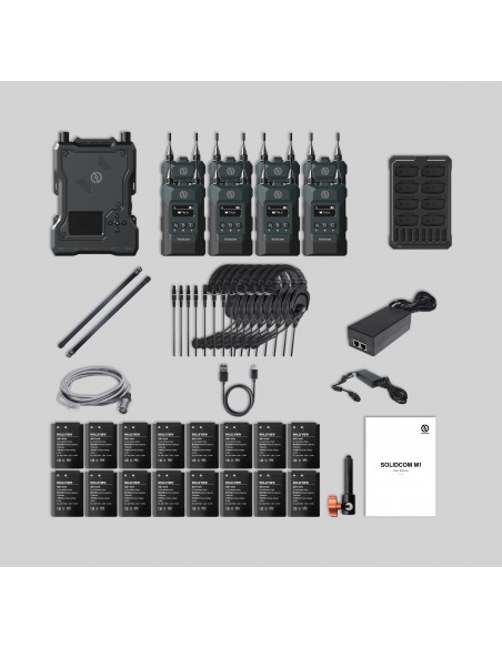 Hollyland Solidcom M1-8B. Intercom Audio con 8 petacas. 450m Double Headset