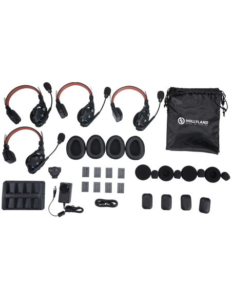 Hollyland Solidcom C1 PRO Intercom Inalámbrico Full Duplex con 4 auriculares