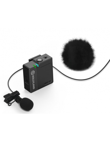 Hollyland LARK 150 Kit 1 Transmitter, Wireless Microphone and windshield. 100m