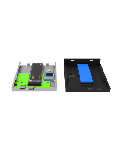 Stardom Carcasa USB4 para M.2 NVMe SSD desde 42mm a 80mm longitud (2242, 2260, 2280),High-Speed USB4 (up to 40Gbps)