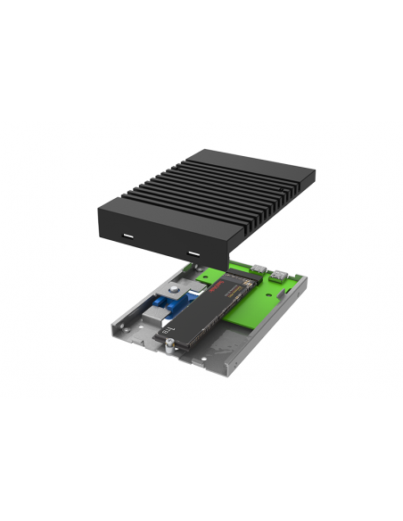 Stardom Carcasa USB4 para M.2 NVMe SSD desde 42mm a 80mm longitud (2242, 2260, 2280),High-Speed USB4