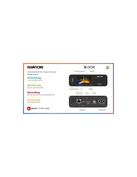 SalrayWorks N DOR H.264/HEVC encoder, streamer, and recorder capable of NDI HX2/3, SRT, RTMP
