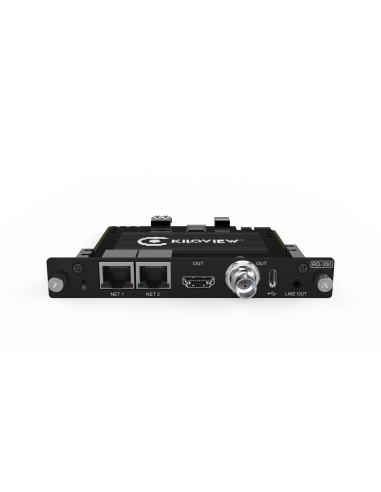 Kiloview RD-350 card. 4K NDI-HX 2.0/SRT/RTSP/HLS to SDI/HDMI decoder/multiviewer. (RD350 replaces RD300).