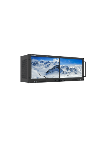 Konvision 2 x 10.1" 4K Dual Rackmount LCD Monitor 12G-SDI & HDMI 2.0 input Built-in AC&DC in power s