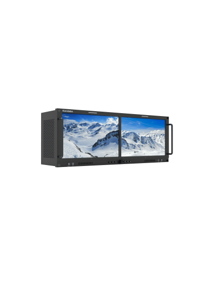 Konvision 2 x 10.1" 4K Dual Rackmount LCD Monitor 12G-SDI & HDMI 2.0 input Built-in AC&DC in power s