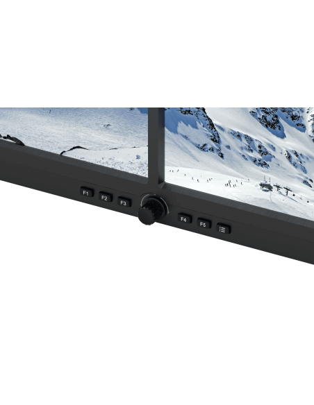 Konvision 2 x 10.1" 4K Dual Rackmount LCD Monitor 12G-SDI & HDMI 2.0 input Built-in AC&DC in power s