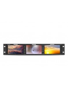 Konvision 3 x 5.5 4K Triple Rackmount LCD Monitor 12G-SDI...