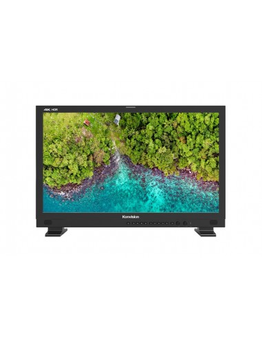 Konvision 24Inch 4K 12G-SDI HDR NDI Monitor 1000 Nits high brightness Support NDI and 12G-SDI/HDMI HDR with PQ&HLG, various gamuts, Quad-Split View