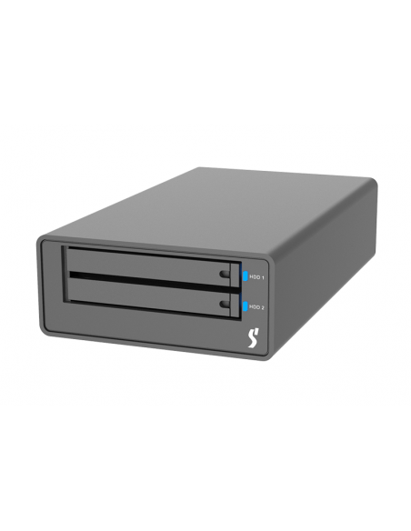 Stardom 2 Bay UR2-B32 M.2 NVMe SSD Hardware RAID  External Storage with USB 3.2 Gen 2 C-A cable x 1,