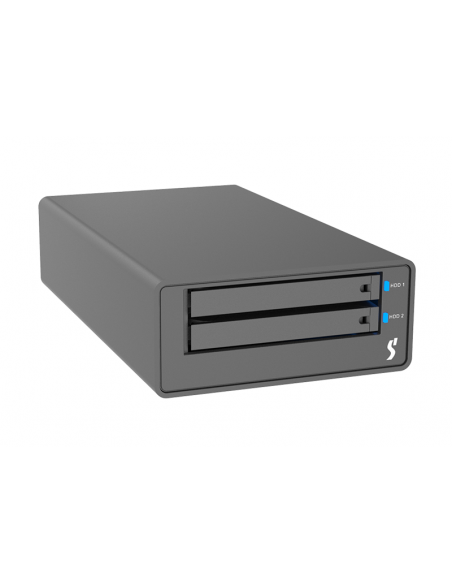 Stardom 2 Bay UR2-B32 M.2 NVMe SSD Hardware RAID  External Storage with USB 3.2 Gen 2 C-A cable x 1,