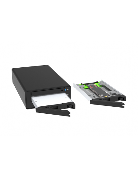 Stardom 2 Bay UR2-B32 M.2 NVMe SSD Hardware RAID  External Storage with USB 3.2 Gen 2 C-A cable x 1,